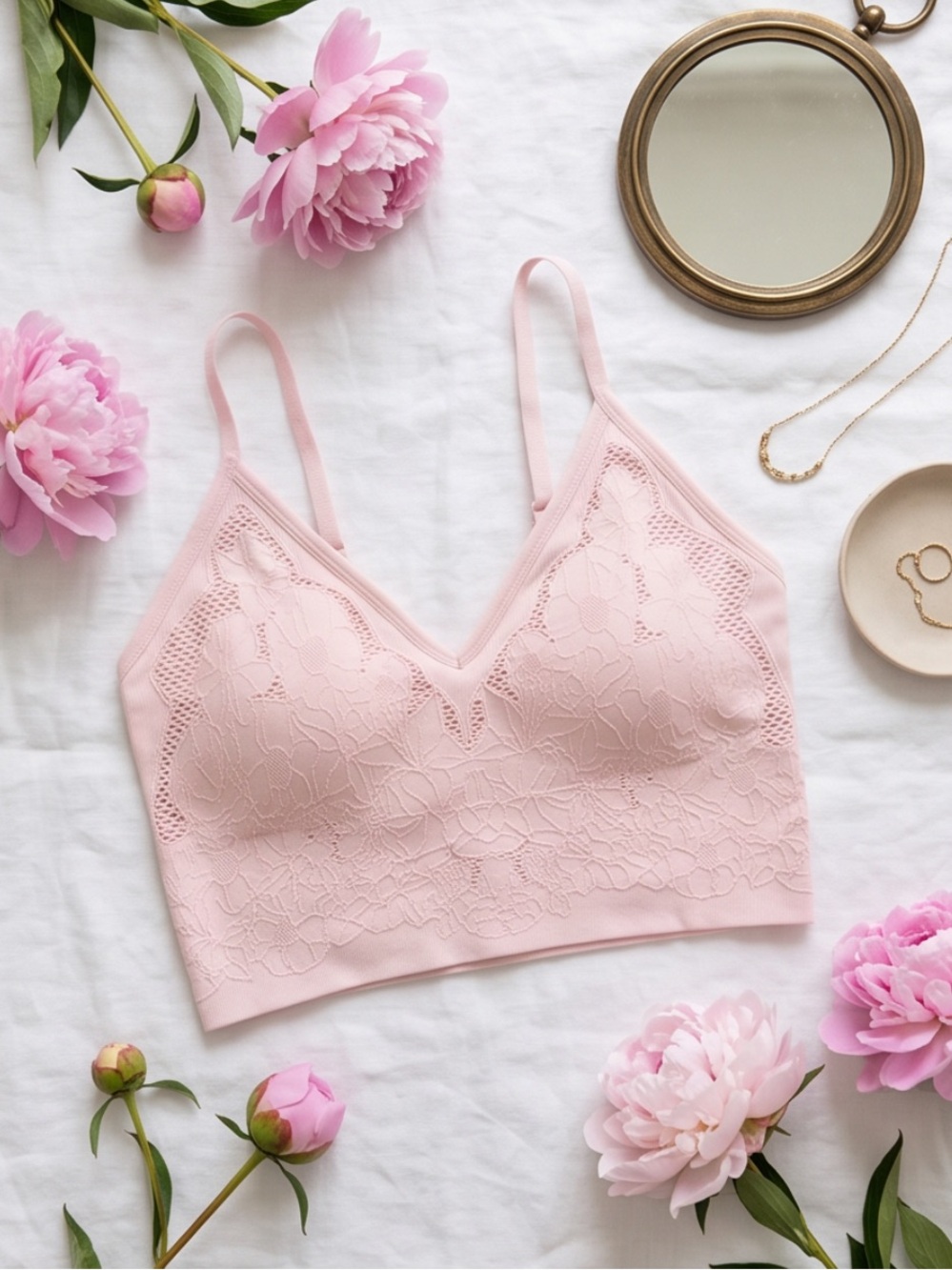 NWT XXL No Boundaries Pink Wireless Bra with Adjustable Straps